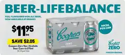 Drakes Coopers zero non alcoholic beer cans offer