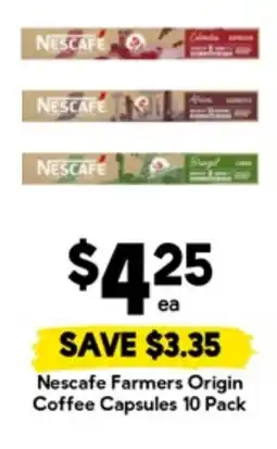 Drakes Nescafe farmers origin coffee capsules 10 pack offer