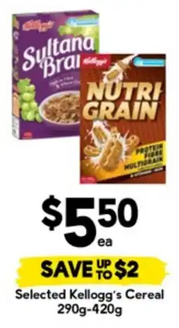 Drakes Selected kellogg's cereal offer