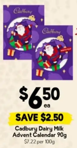 Drakes Cadbury dairy milk advent calendar offer