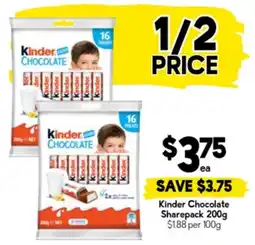 Drakes Kinder Chocolate Sharepack offer