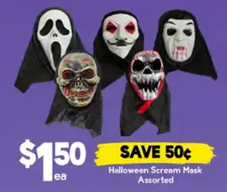 Drakes Halloween scream mask assorted offer