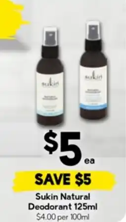 Drakes Sukin natural deodorant offer