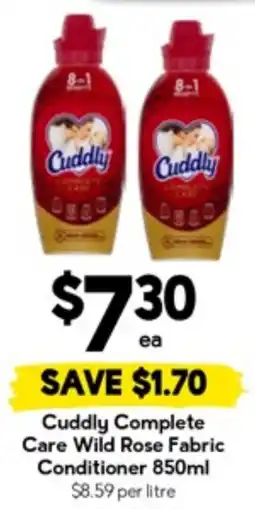 Drakes Cuddly complete care wild rose fabric conditioner offer
