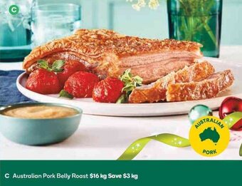 Woolworths Australian Pork Belly Roast offer