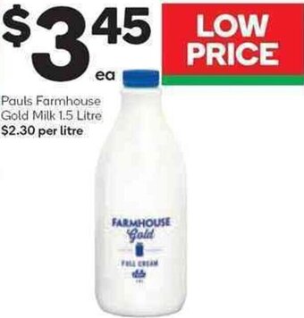 Woolworths Pauls Farmhouse Gold Milk 1.5 Litre offer