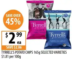 Supabarn Tyrrell's potato chips offer