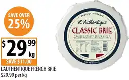 Supabarn L'authentique classic brie offer