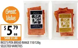 Supabarn Ricci's pita bread range offer