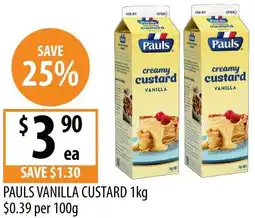 Supabarn Pauls vanilla custard offer