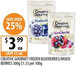 Supabarn Creative gourmet frozen blueberries/mixed berries offer