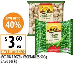 Supabarn Mccain frozen vegetables offer