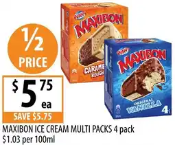 Supabarn Maxibon ice cream offer