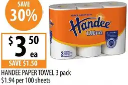 Supabarn Handee paper towel offer