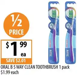 Supabarn Oral b 5 way clean toothbrush offer