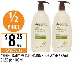 Supabarn Aveeno daily moisturising body wash offer
