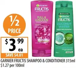 Supabarn Garnier fructis shampoo & conditioner offer