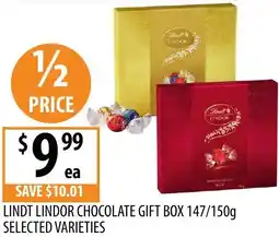 Supabarn Lindt lindor chocolate gift box offer