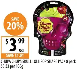 Supabarn Chupa chups skull lollipop offer