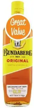 Supabarn Bundaberg rum underproof offer