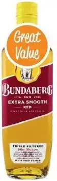 Supabarn Bundaberg extra smooth red rum offer