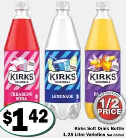 Friendly Grocer Kirks Soft Drink Bottle offer