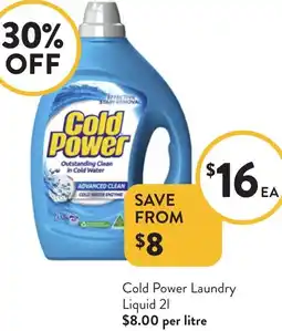 Foodworks Cold Power Laundry Liquid offer
