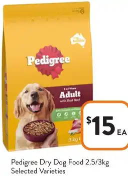 Foodworks Pedigree Dry Dog Food offer