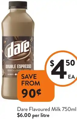 Foodworks Dare Flavoured Milk offer