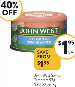 Foodworks John West Salmon Tempters offer