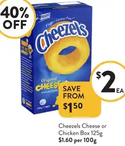 Foodworks Cheezels Cheese or Chicken Box offer