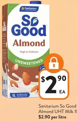 Foodworks Sanitarium So Good Almond UHT Milk offer