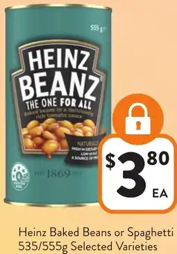 Foodworks Heinz Baked Beans or Spaghetti offer