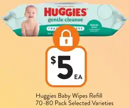 Foodworks Huggies Baby Wipes Refill offer