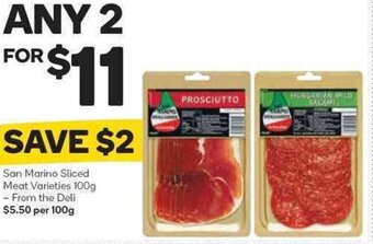 Woolworths San Marino Sliced Meat offer