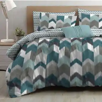 Harris Scarfe Polo chevron cotton percale quilt cover set kb offer