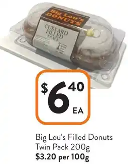 Foodworks Big Lou's Filled Donuts offer