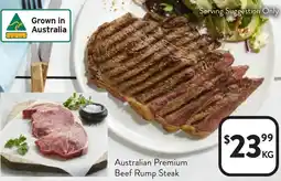 Foodworks Australian Premium Beef Rump Steak offer