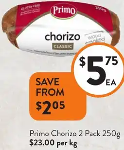 Foodworks Primo Chorizo offer