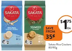 Foodworks Sakata Rice Crackers offer