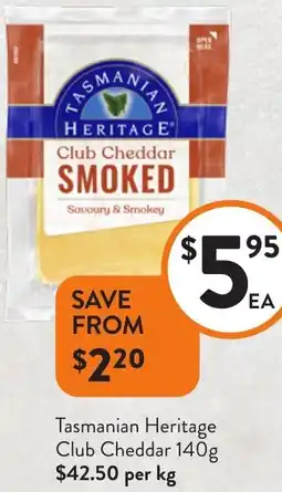 Foodworks Tasmanian Heritage Club Cheddar offer