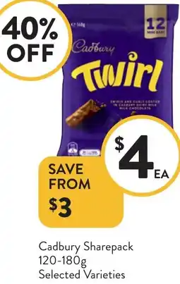 Foodworks Cadbury Sharepack offer