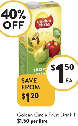 Foodworks Golden Circle Fruit Drink offer