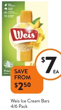 Foodworks Weis Ice Cream Bars offer