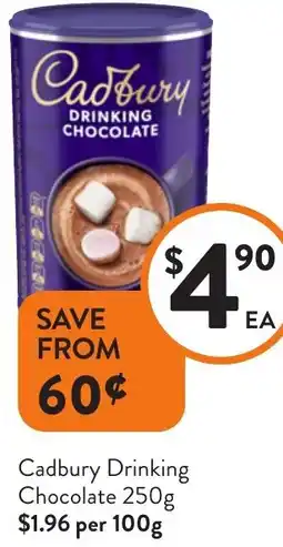 Foodworks Cadbury Drinking Chocolate offer