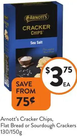 Foodworks Arnott's Cracker Chips, Flat Bread or Sourdough Crackers offer
