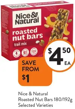 Foodworks Nice & Natural Roasted Nut Bars offer