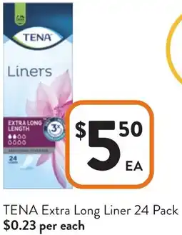 Foodworks TENA Extra Long Liner offer