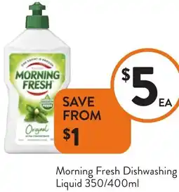 Foodworks Morning Fresh Dishwashing Liquid offer