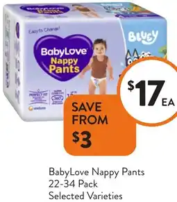 Foodworks BabyLove Nappy Pants offer